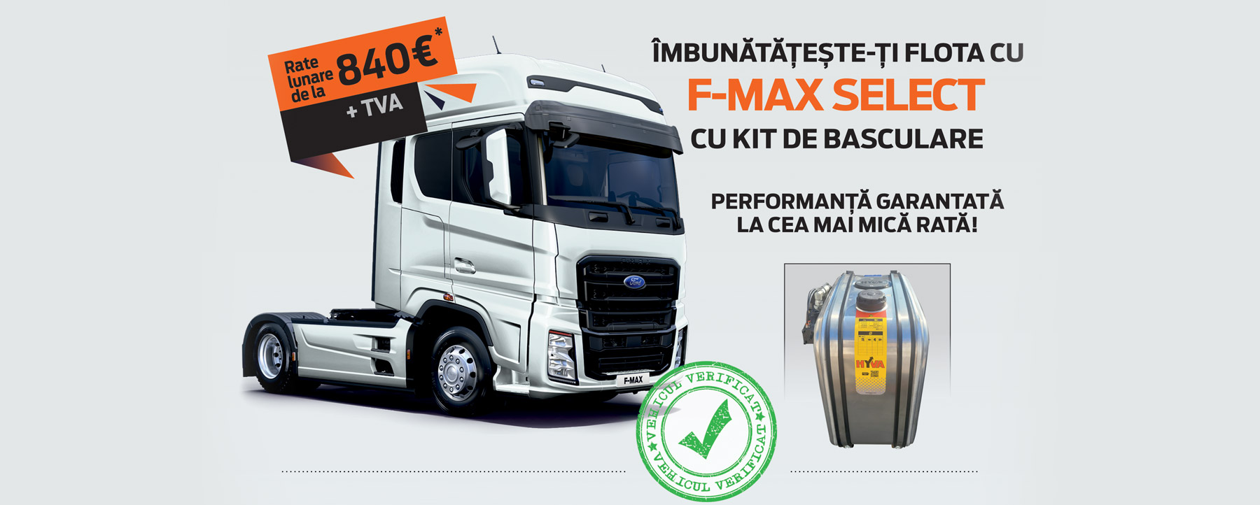 F-MAX USED SELECT cu kit de basculare, de la doar 840€/lună + TVA