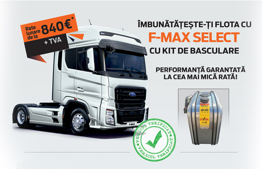 F-MAX USED SELECT cu kit de basculare, de la doar 840€/lună + TVA